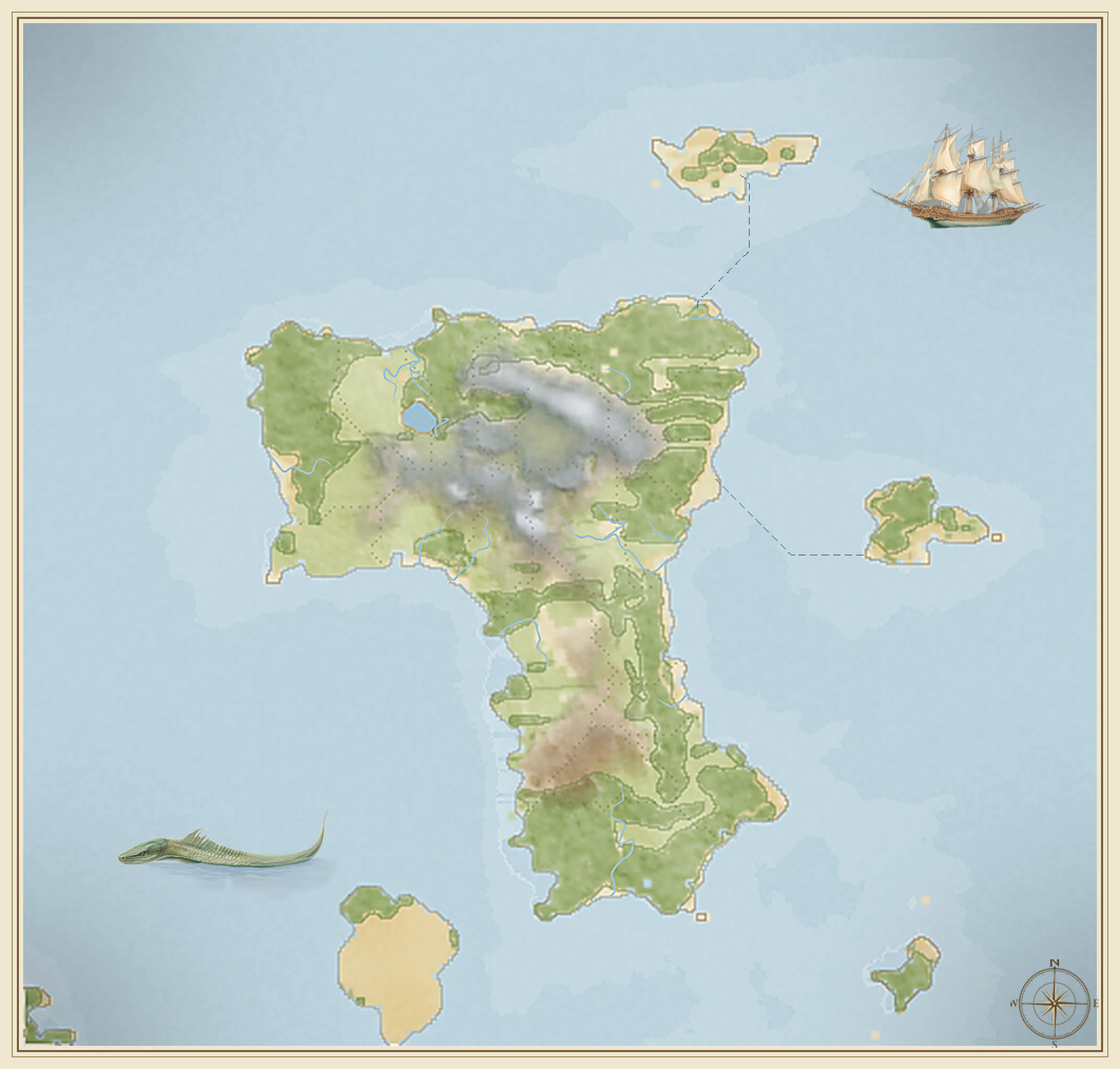 Map of Ostrevan, the known world